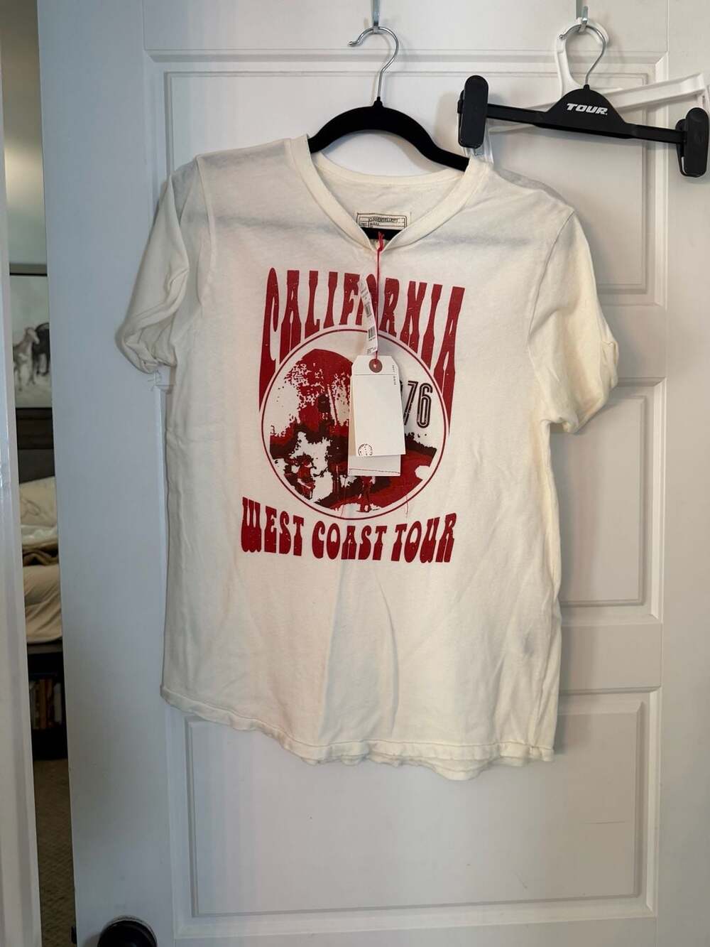 Current/Elliott The Rolled Sleeve Crew California 1976 Graphic T-Shirt Size 0